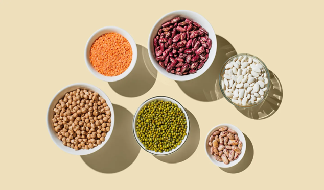 High fiber foods including beans, lentils and legumes for metabolic health