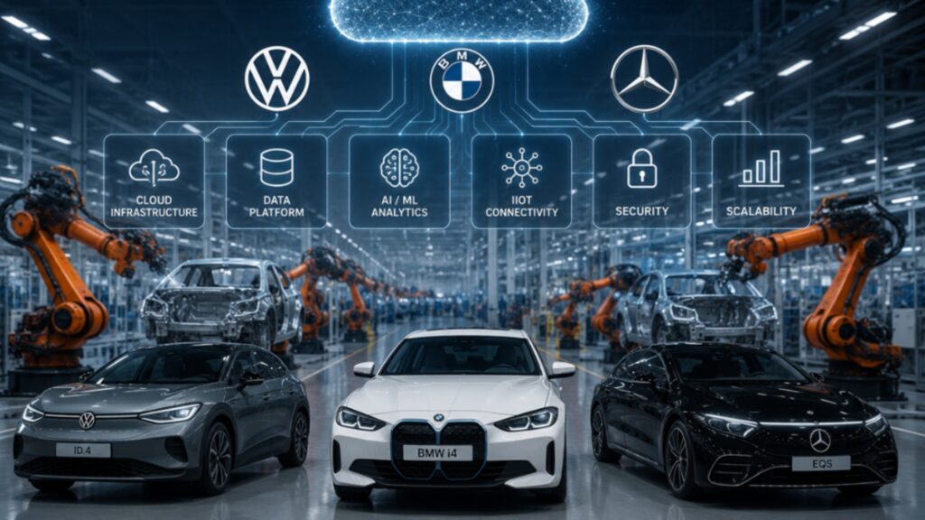 cloud strategy behind vw, bmw & mercedes's smart factories