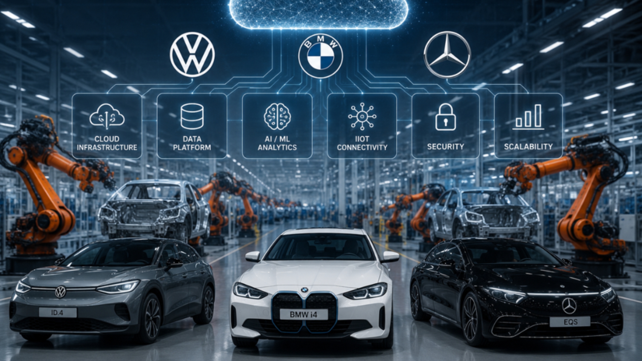 cloud strategy behind vw, bmw & mercedes's smart factories