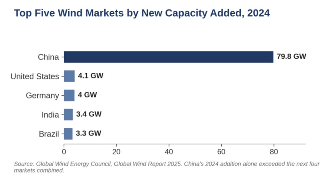 top five wind market in the world
