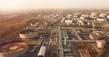 metallurgical industry seen from a drone